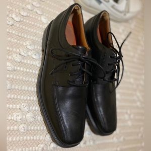 Clark Mens Black Leather Dress Shoes